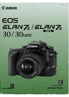 Canon EOS 30 manual. Camera Instructions.